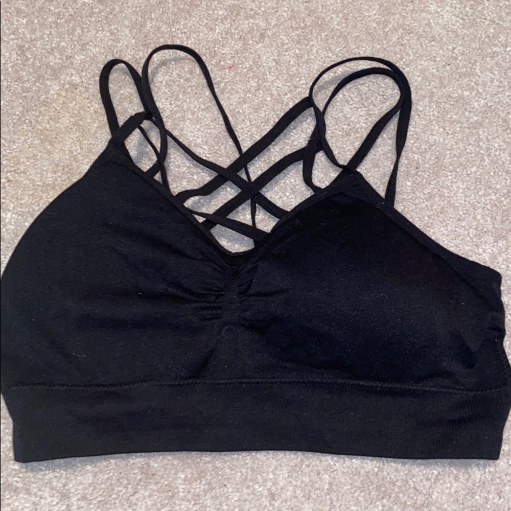 Black Strappy Bra
